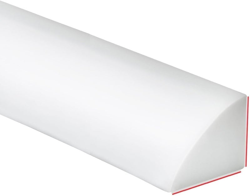 Duzzy 98 Inch Flexible Quarter Round Molding, Peel and Stick Silicone Rubber Trim Suitable for Shower Pans Gap and the Base of Staircase - Image 1